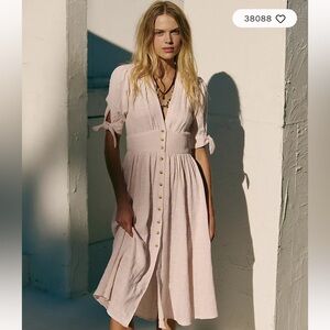 Free People Love of my Life MIDI dress small apple blossom cream GUC